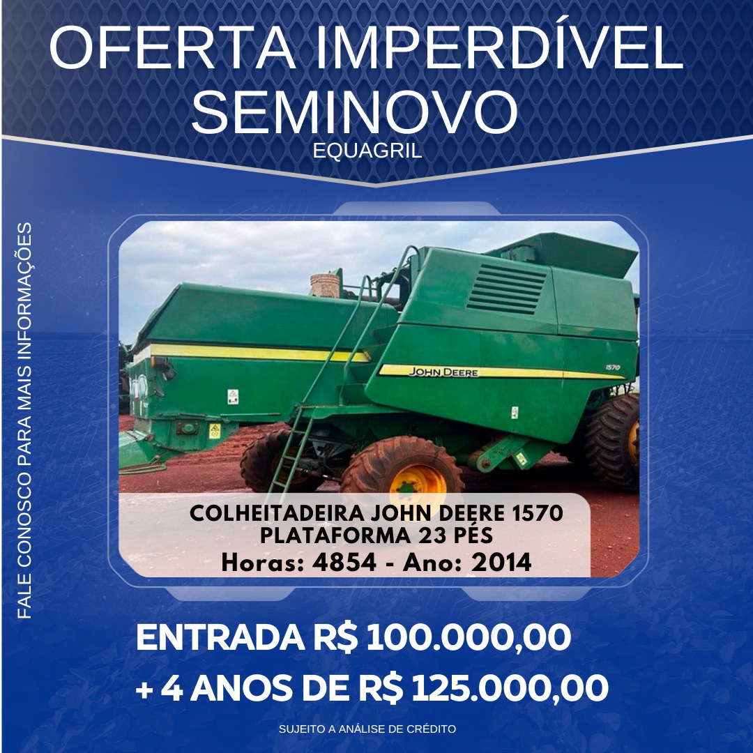 COLHEITADEIRA JD 1570 - Plataforma 23 pés