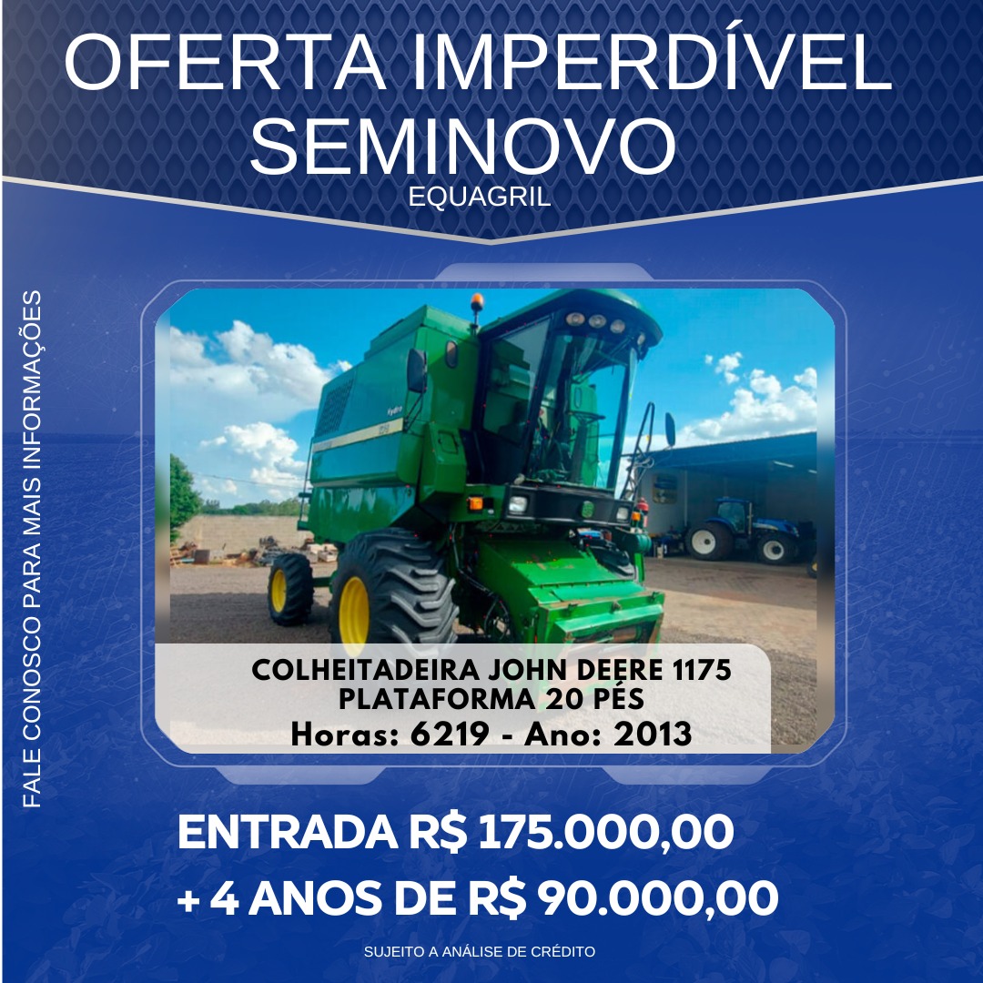 COLHEITADEIRA JD1175 - PLAT 20 PES